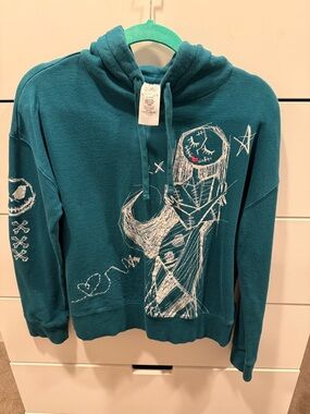 Disney Teal Pullover Hoodie nightmare before Christmas Sally